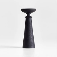 Izumo Ebonized Wood Pillar Holder 9"