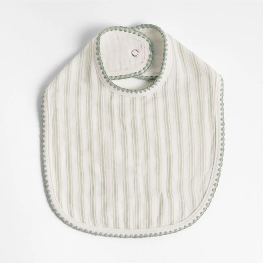 Frankie Seascape Green Baby Bib Set by Jake Arnold