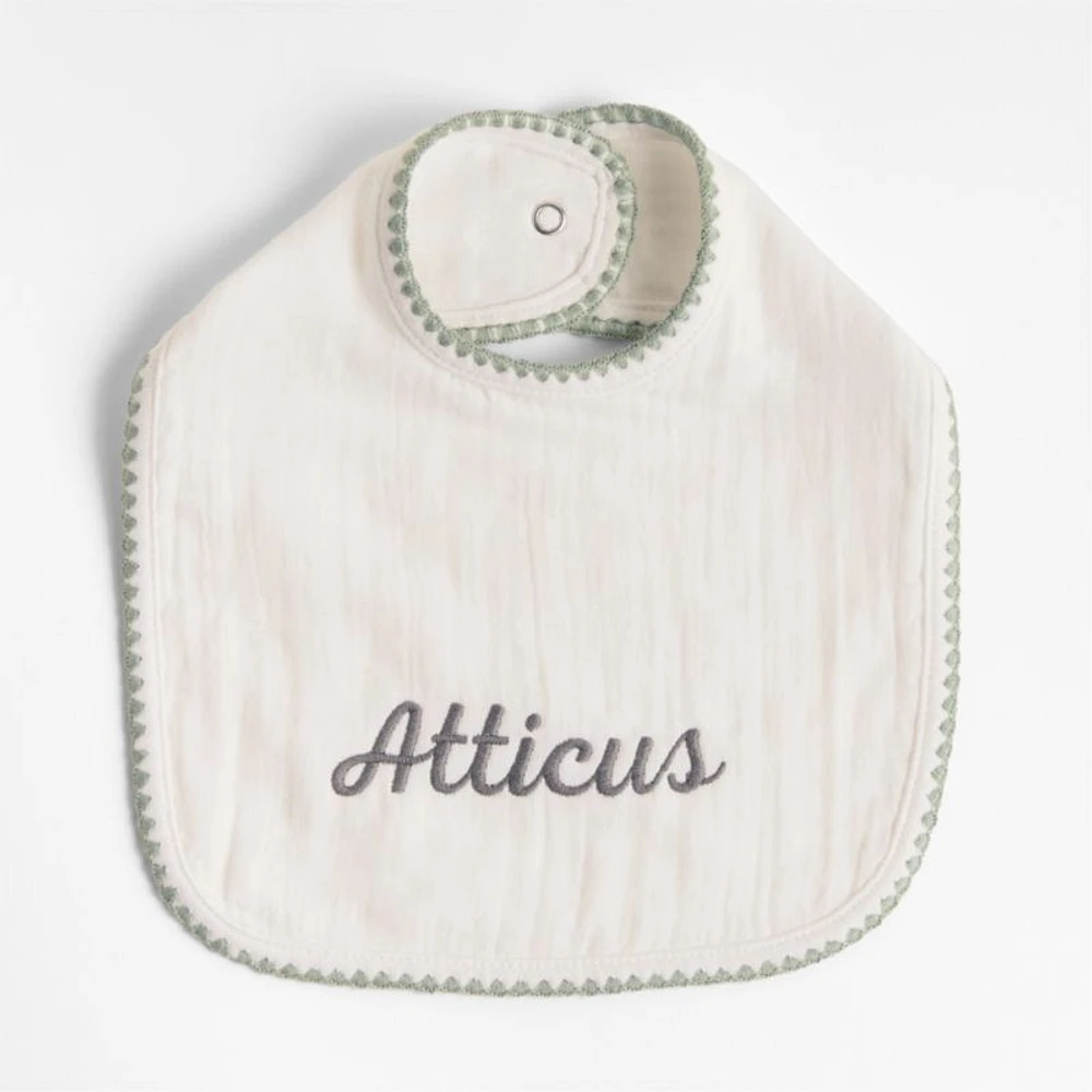 Frankie Seascape Green Baby Bib Set by Jake Arnold