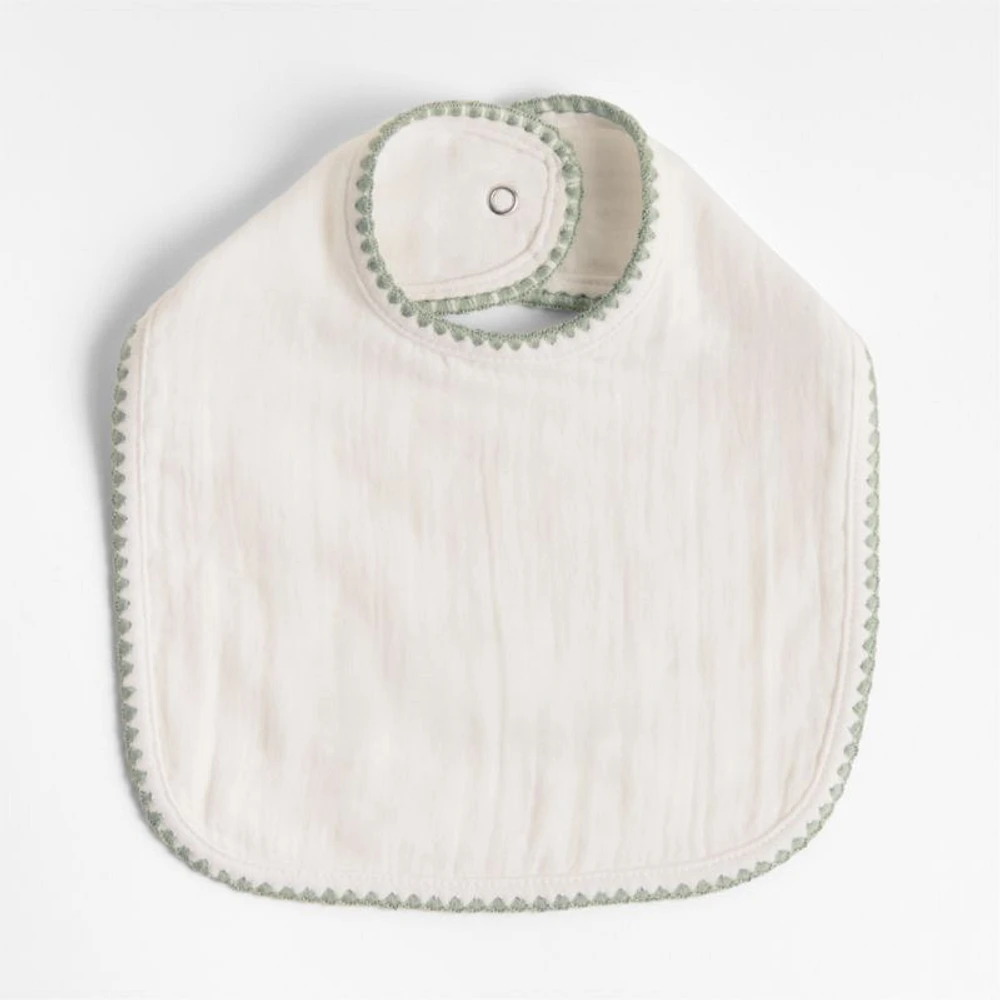 Frankie Seascape Green Baby Bib Set by Jake Arnold
