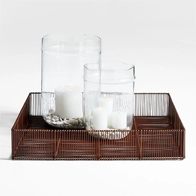 Parker Large Bamboo and Metal Tray by Jake Arnold