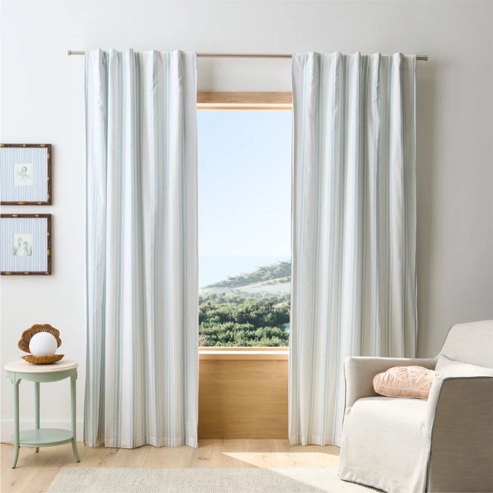 Rhodes Yarndye Stripe Blackout Curtain Panel 44" x 63" by Jake Arnold
