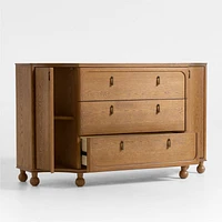 Thurloe 58" Oak Wood Kids 3-Drawer Dresser by Jake Arnold
