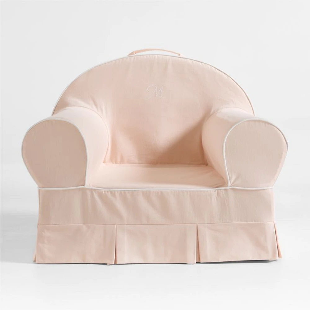 Whittle Seashell Pink Large Kids Lounge Nod Chair by Jake Arnold