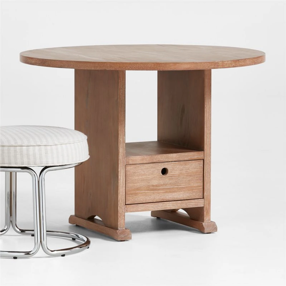 Discovery Upholstered Striped Kids Play Stool by Jeremiah Brent