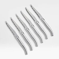 Jean Dubost Laguiole ® Stainless Steel Steak Knives, Set of 6 with Black Box