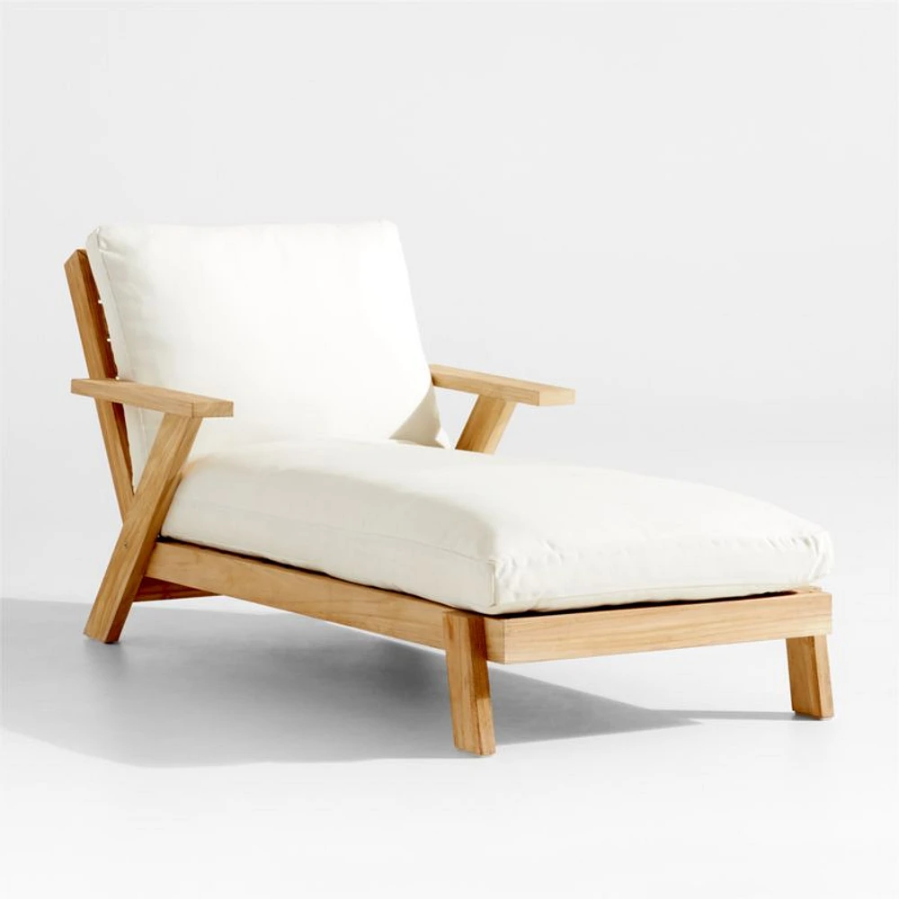 Jeannie Teak Outdoor Chaise Lounge by Leanne Ford