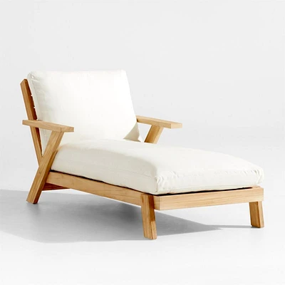 Jeannie Teak Outdoor Chaise Lounge by Leanne Ford