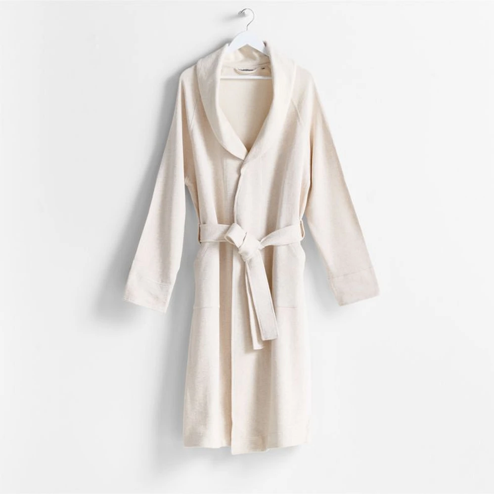 Organic S/M Cotton Jersey Heathered Bath Robe