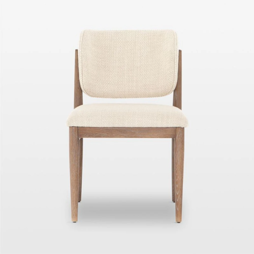 Joren Taupe Wood Upholstered Dining Chair with Performance Fabric