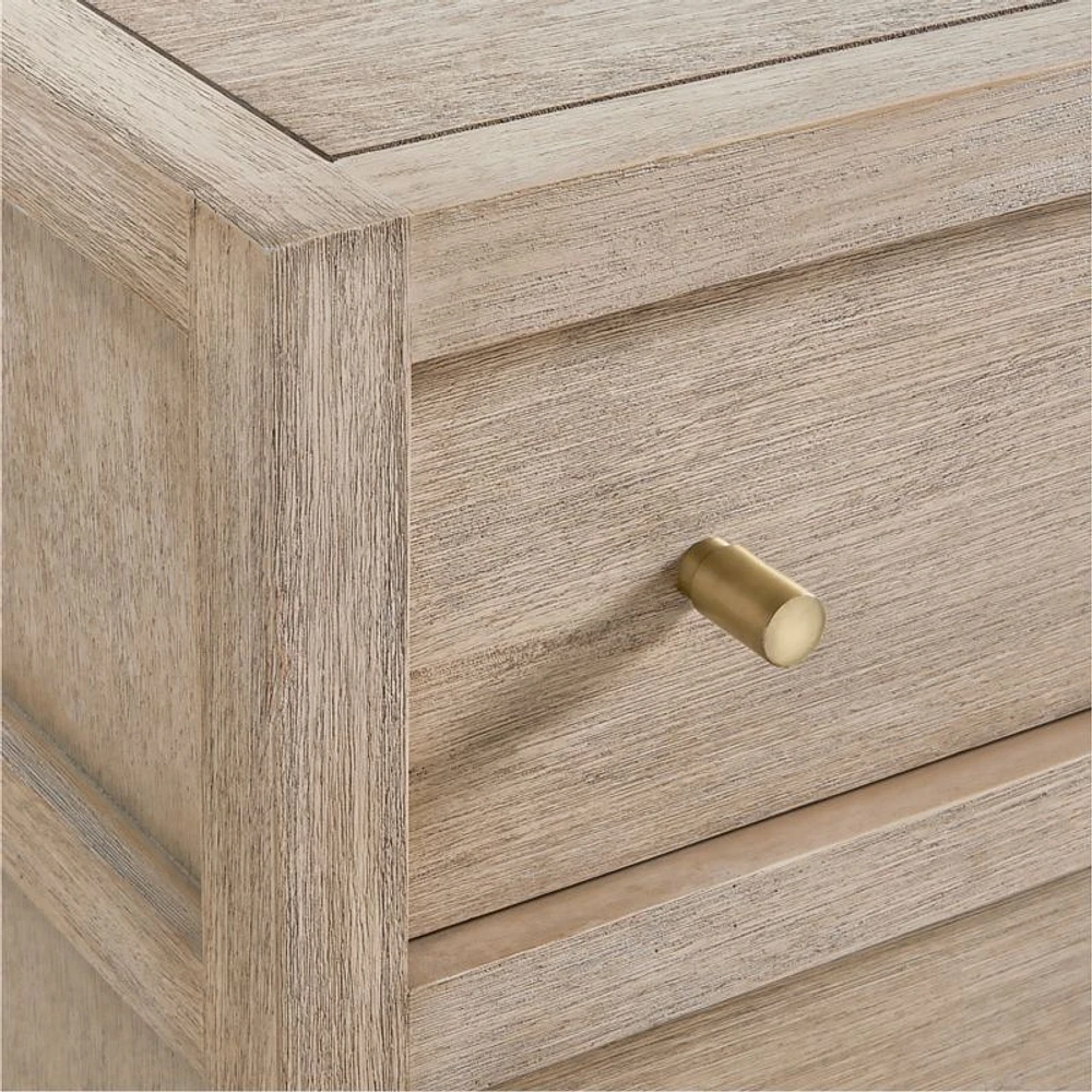 Keane 64" Weathered Natural Solid Wood 6-Drawer Dresser