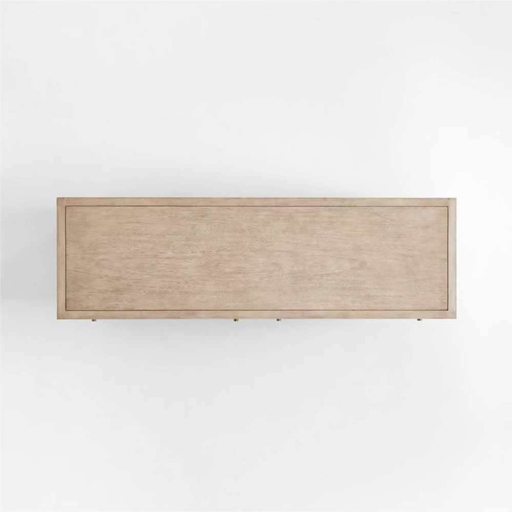 Keane 64" Weathered Natural Solid Wood 6-Drawer Dresser