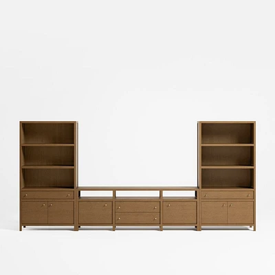 Keane 166" Driftwood Storage Media Console Set