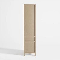 Keane 152" Weathered Natural Wood Storage Media Console Set