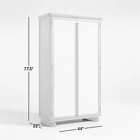 Kenmore Linen and Wood Storage Cabinet by Jake Arnold