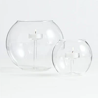 Alina Clear Glass Tealight Candle Holder
