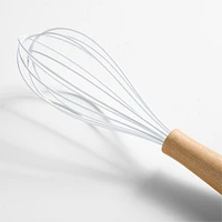 Arbor 12" Silicone and Oak Wood Whisk by Laura Kim