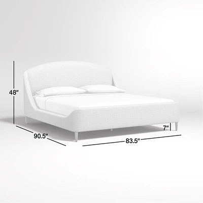 Lafayette Mist Grey Upholstered King Bed
