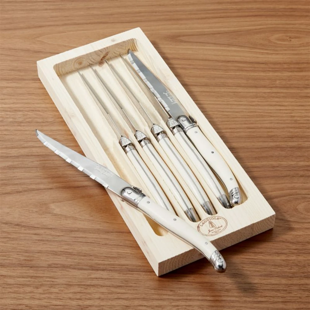 Jean Dubost Laguiole ® Ivory Steak Knives, Set of 6