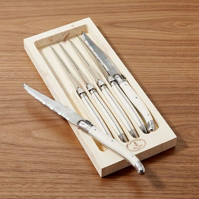 Jean Dubost Laguiole ® Ivory  Steak Knives, Set of 6