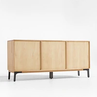 Lakin 71" White Oak Wood Credenza