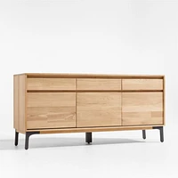 Lakin 71" White Oak Wood Credenza