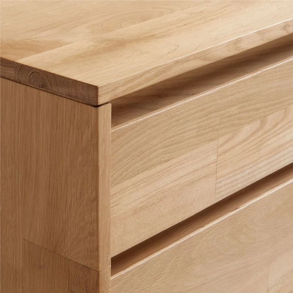 Lakin 71" White Oak Wood Credenza