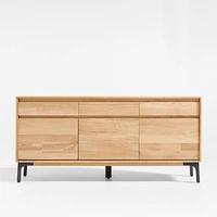 Lakin 71" White Oak Wood Credenza