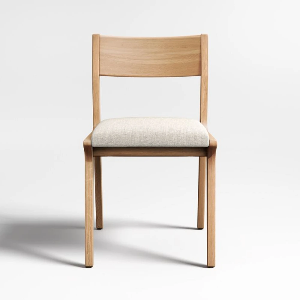 Lakin White Oak Wood Dining Side Chair