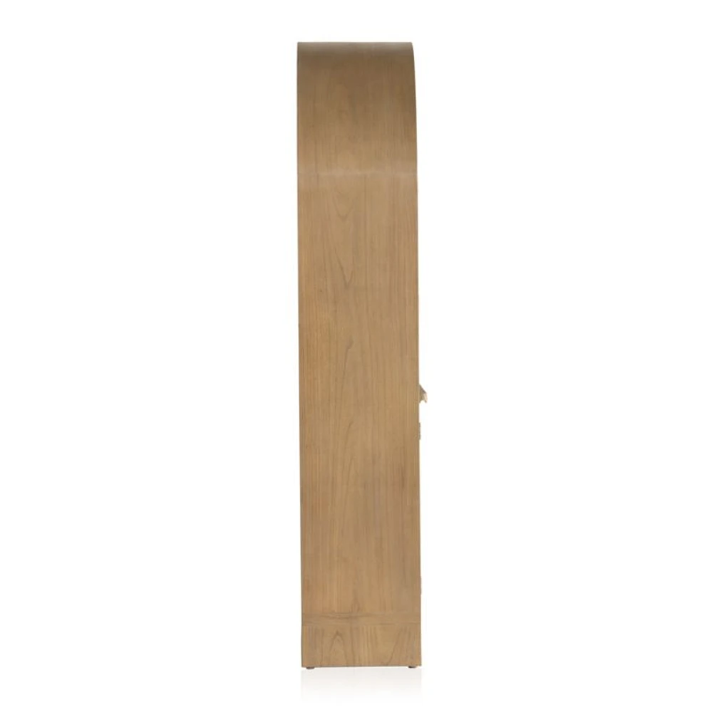 Lana Burnished Mindi Wood Storage Display Cabinet