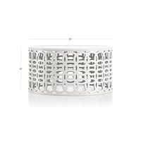 Lattice Circles White Outdoor Coffee Table
