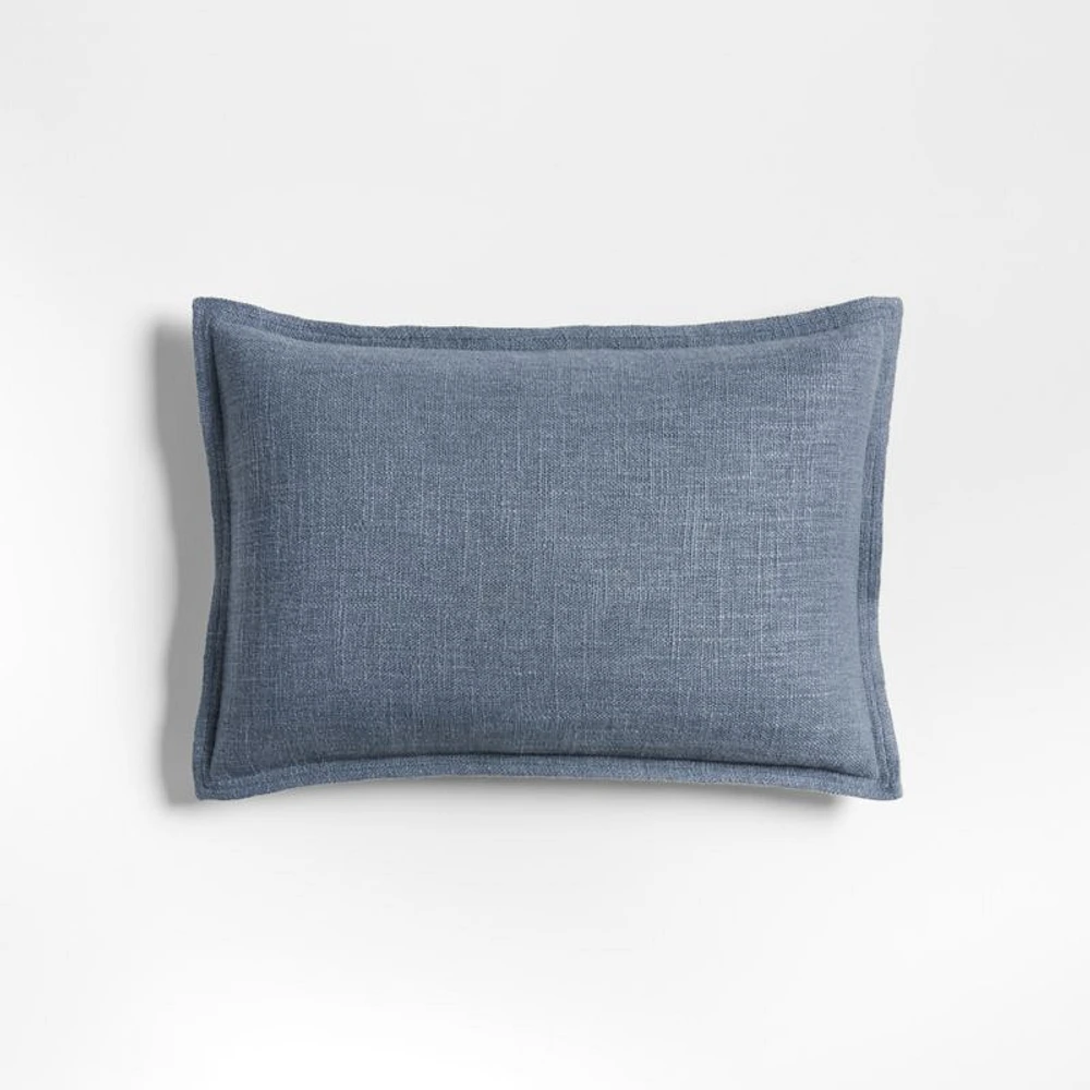 Organic Laundered Linen 18"x12" Throw Pillow with Feather Insert