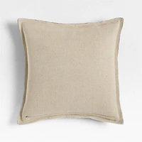 Ficus Green 20x20 Organic Laundered Linen Throw Pillow Cover