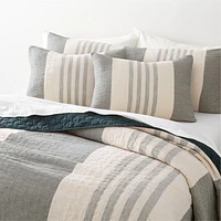 Laurentis Blue Crinkle Stripe Euro Sham