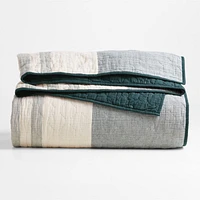 Laurentis Blue Crinkle Stripe Euro Sham