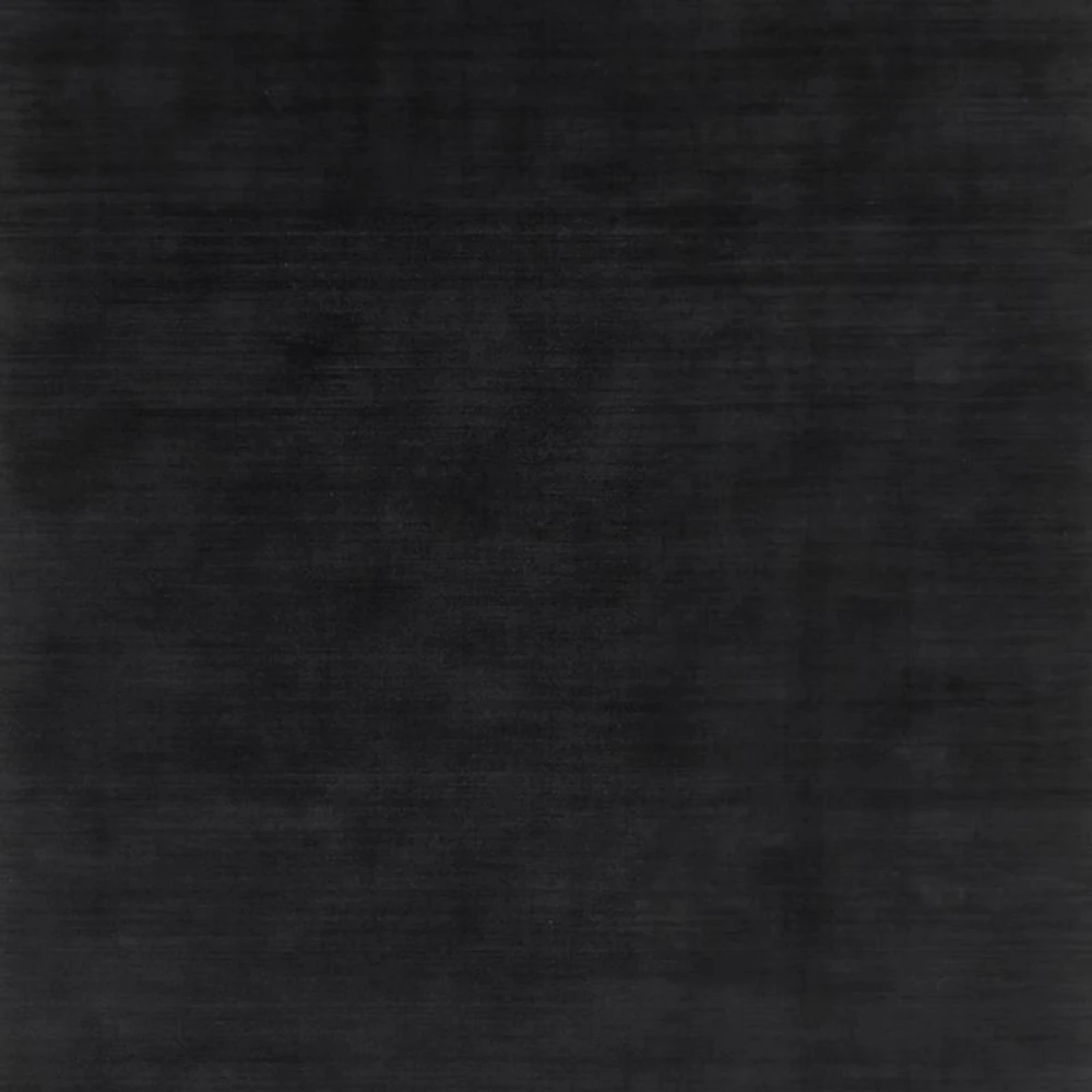 Laval Viscose Handwoven Solid Black Area Rug 9'x12'