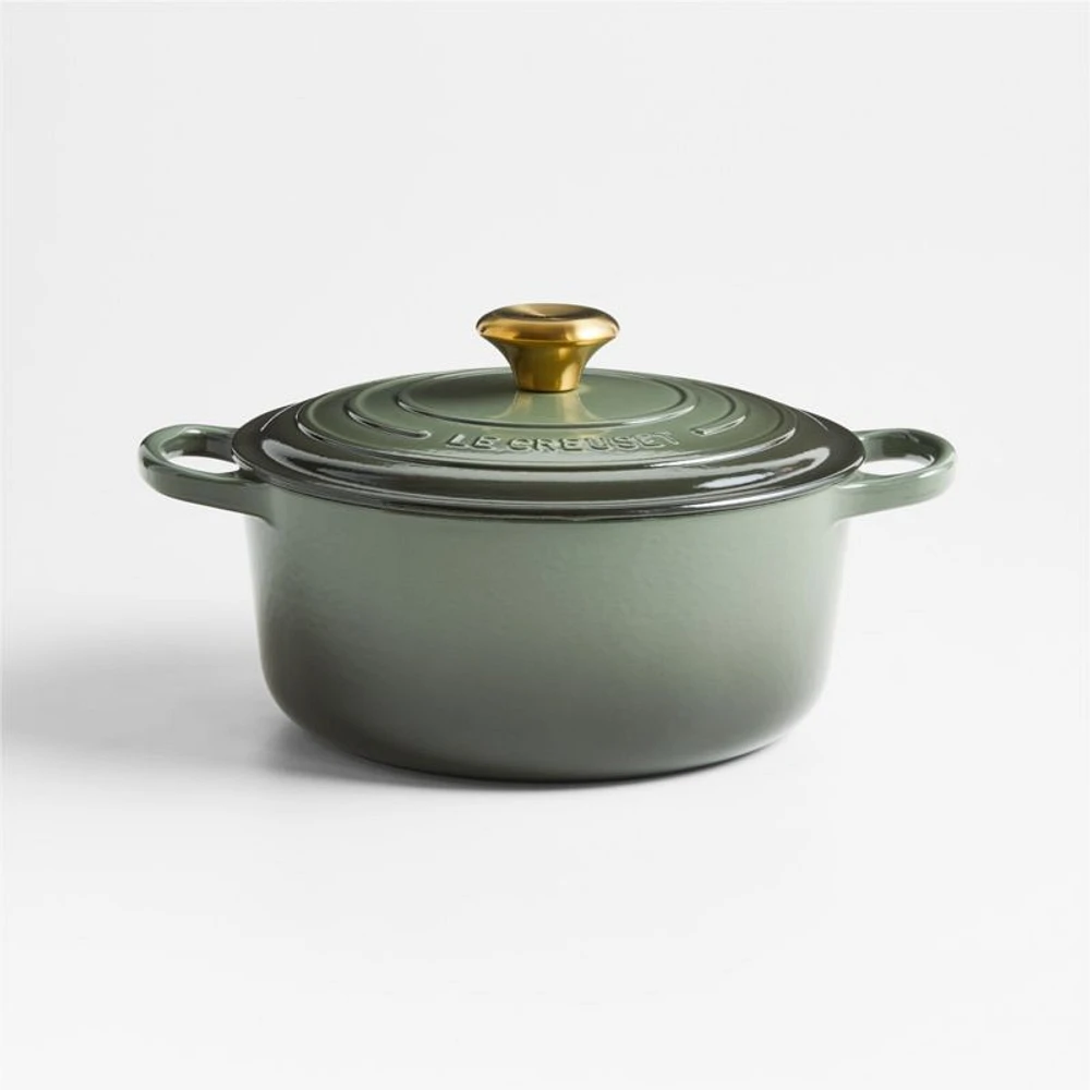 Le Creuset ® Signature 4.25-L./4.5-Qt. Thyme Enameled Cast Iron Round Dutch Oven