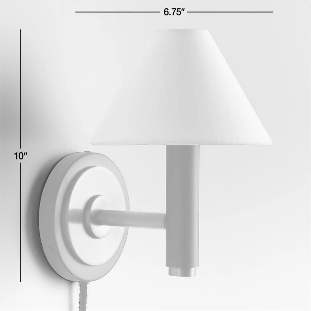 Lempicka Steel Single-Light Plug In Wall Sconce
