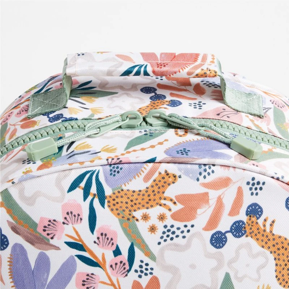 Dreamer Leopard Floral Kids Backpack with Side Pockets
