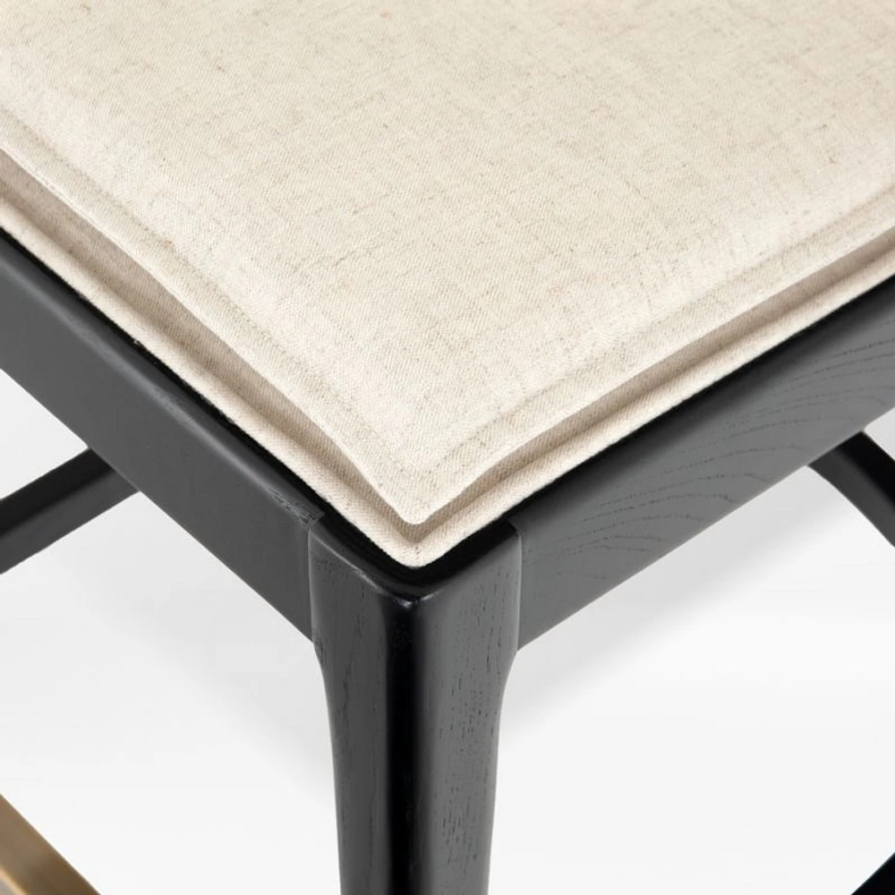 Libby Black and Natural Cane Counter Stool