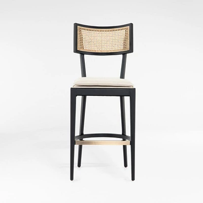 Libby Black and Natural Cane Counter Stool