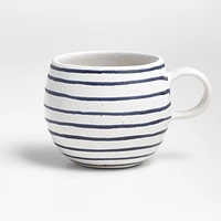 Lina 16-oz. Matte Blue Stripe Mug