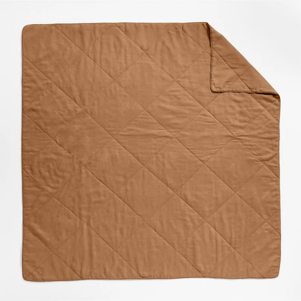 EUROPEAN FLAX ™-Certified Linen Brulee Brown Full/Queen Quilt