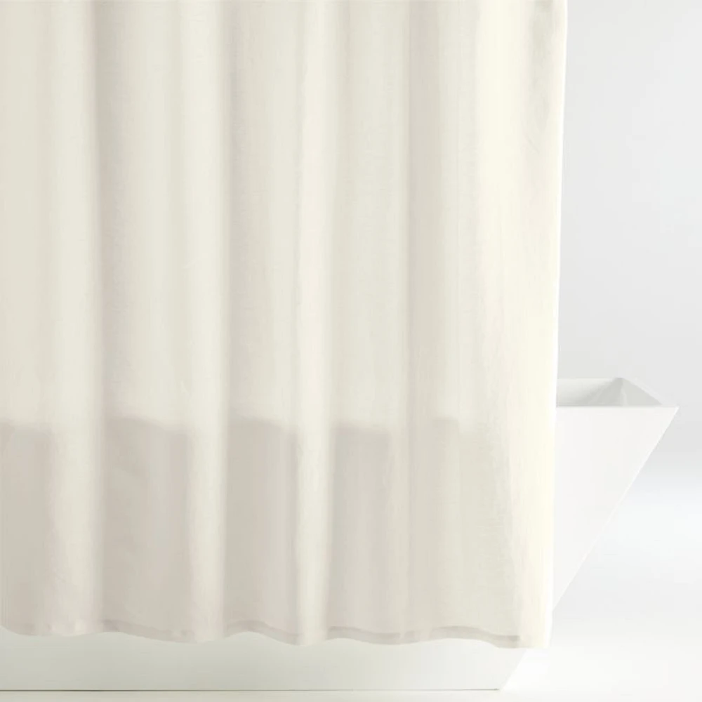 EUROPEAN FLAX ™-Certified Linen Arctic Ivory Shower Curtain