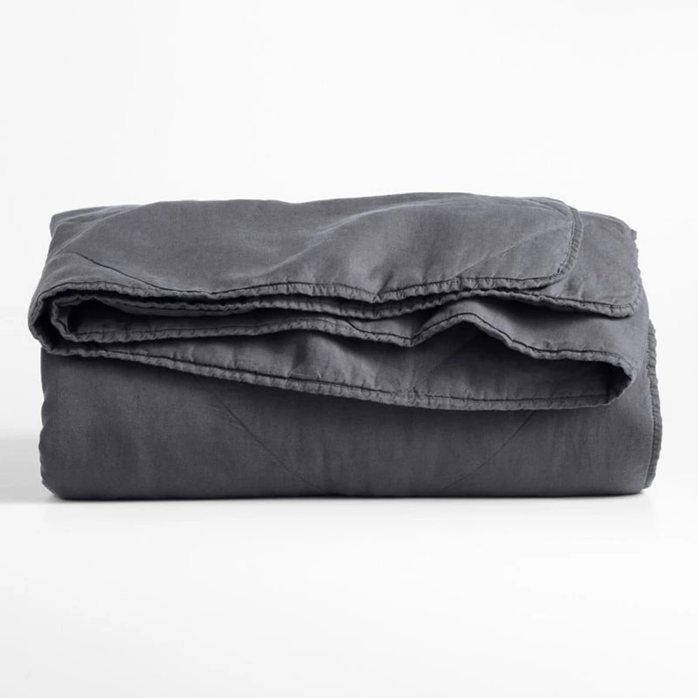 EUROPEAN FLAX ™-Certified Linen Midnight Navy Full/Queen Quilt
