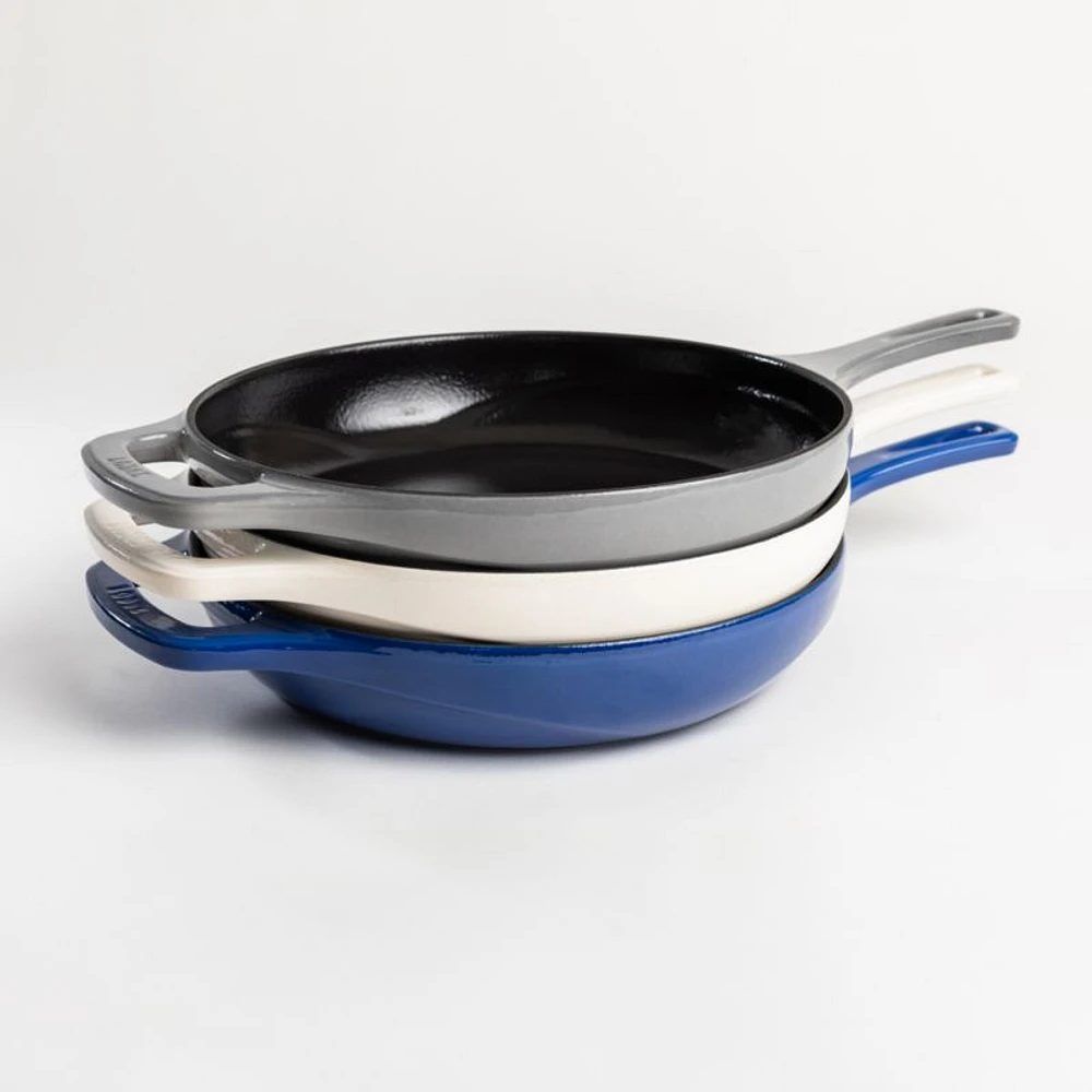 Lodge USA Enamel 11" Cast Iron Skillet in Cloud White