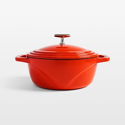 Lodge USA Enamel 4.5-Qt. Cast Iron Dutch Oven in Cherry on Top Red