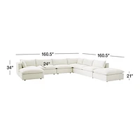 Lotus Deep Modular -Piece Sectional Sofa
