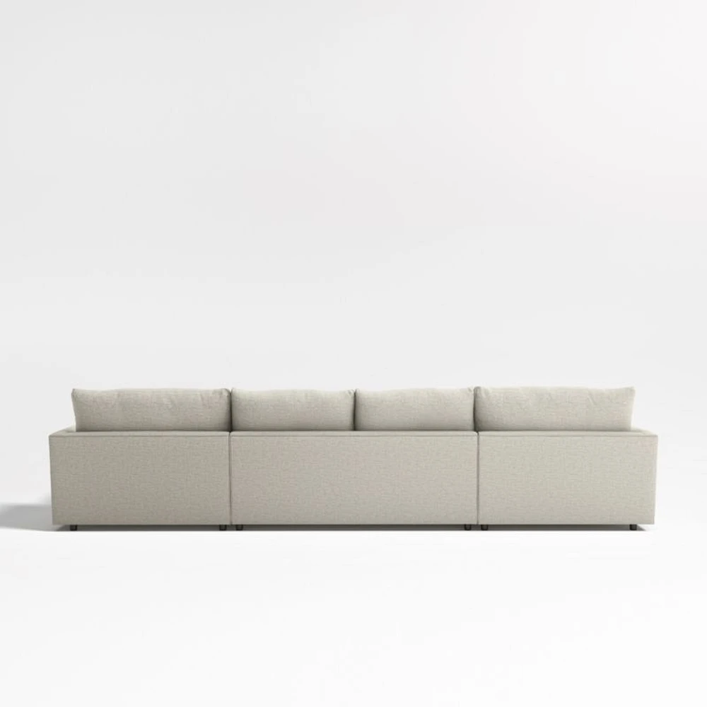 Lounge Deep 3-Piece U-Shaped Sectional Sofa with Double Chaise Lounge