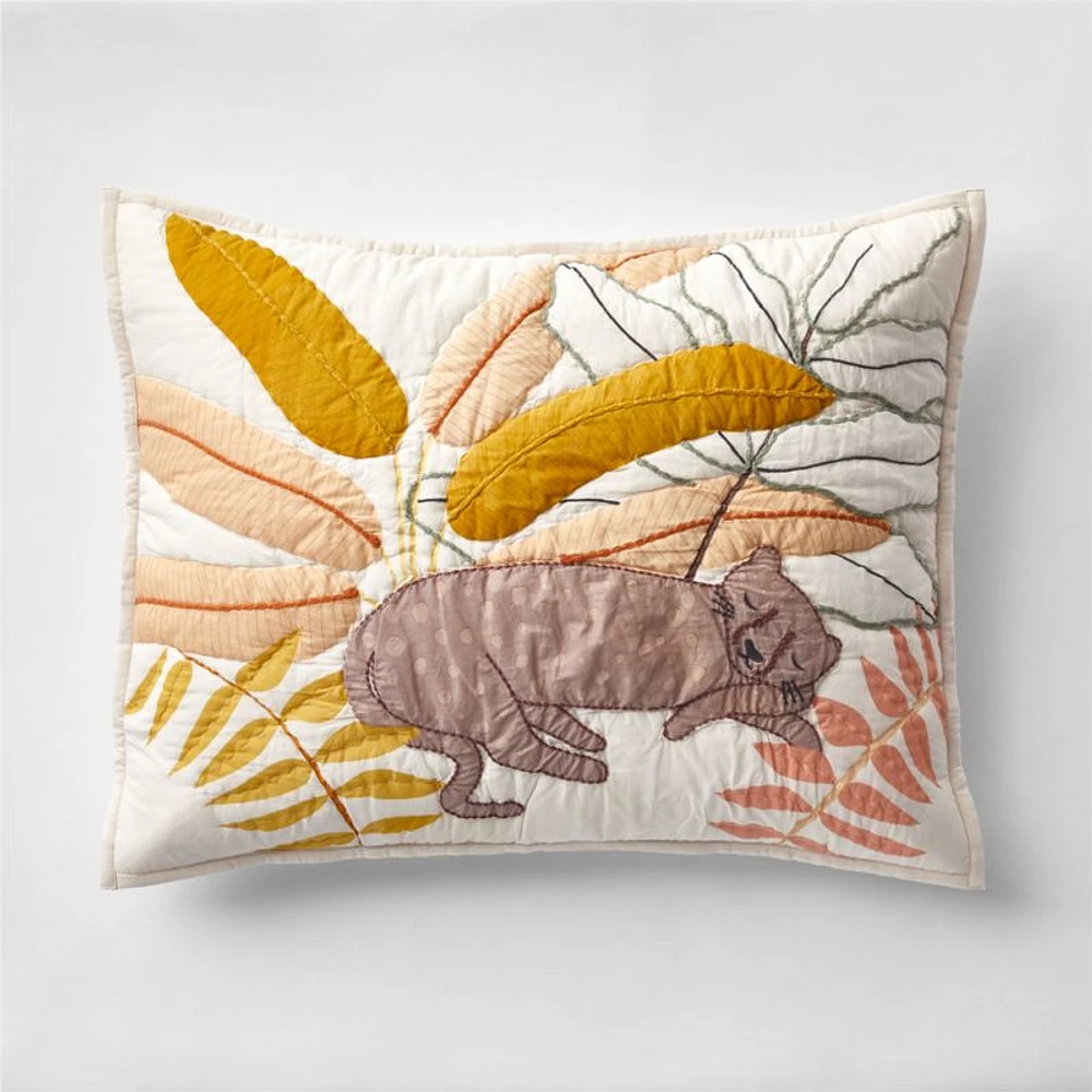 Lovely Leopard Organic Cotton Voile Kids Pillow Sham